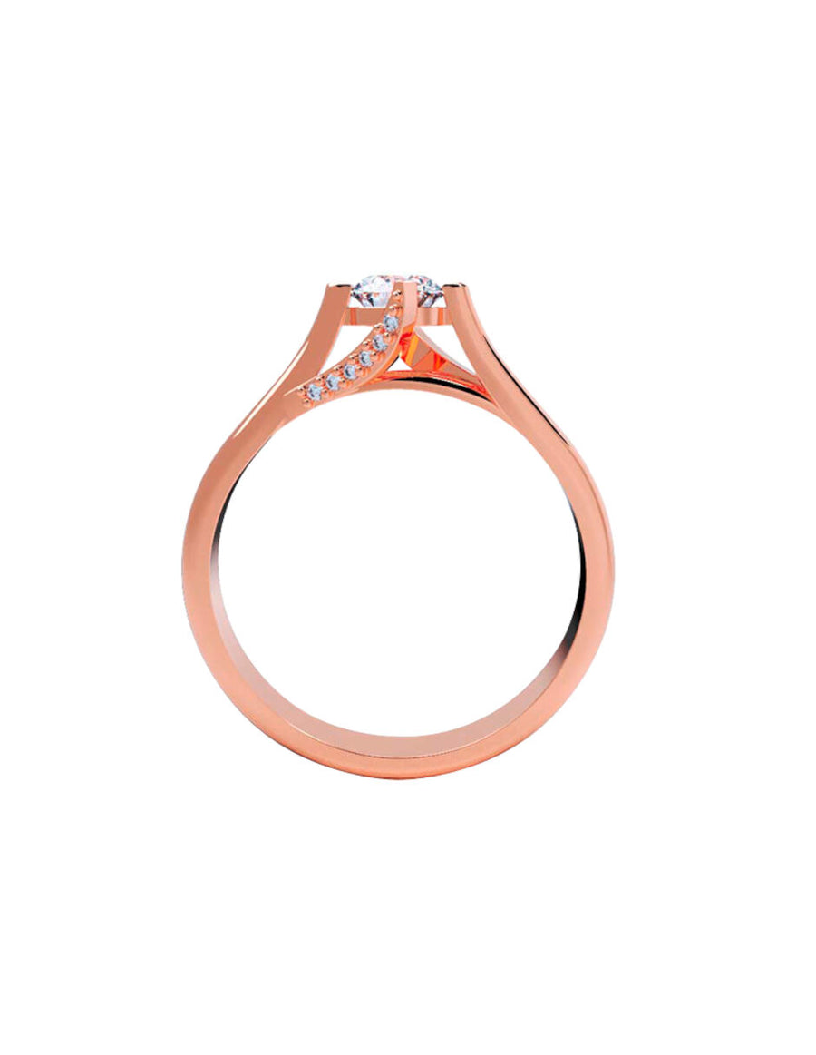 ANILLO DE ORO CON CIRCONIA