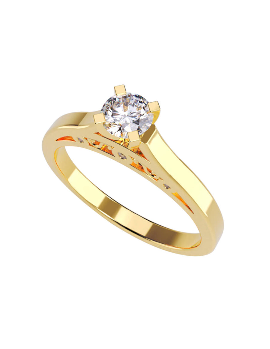 ANILLO DE ORO CON CIRCONIA