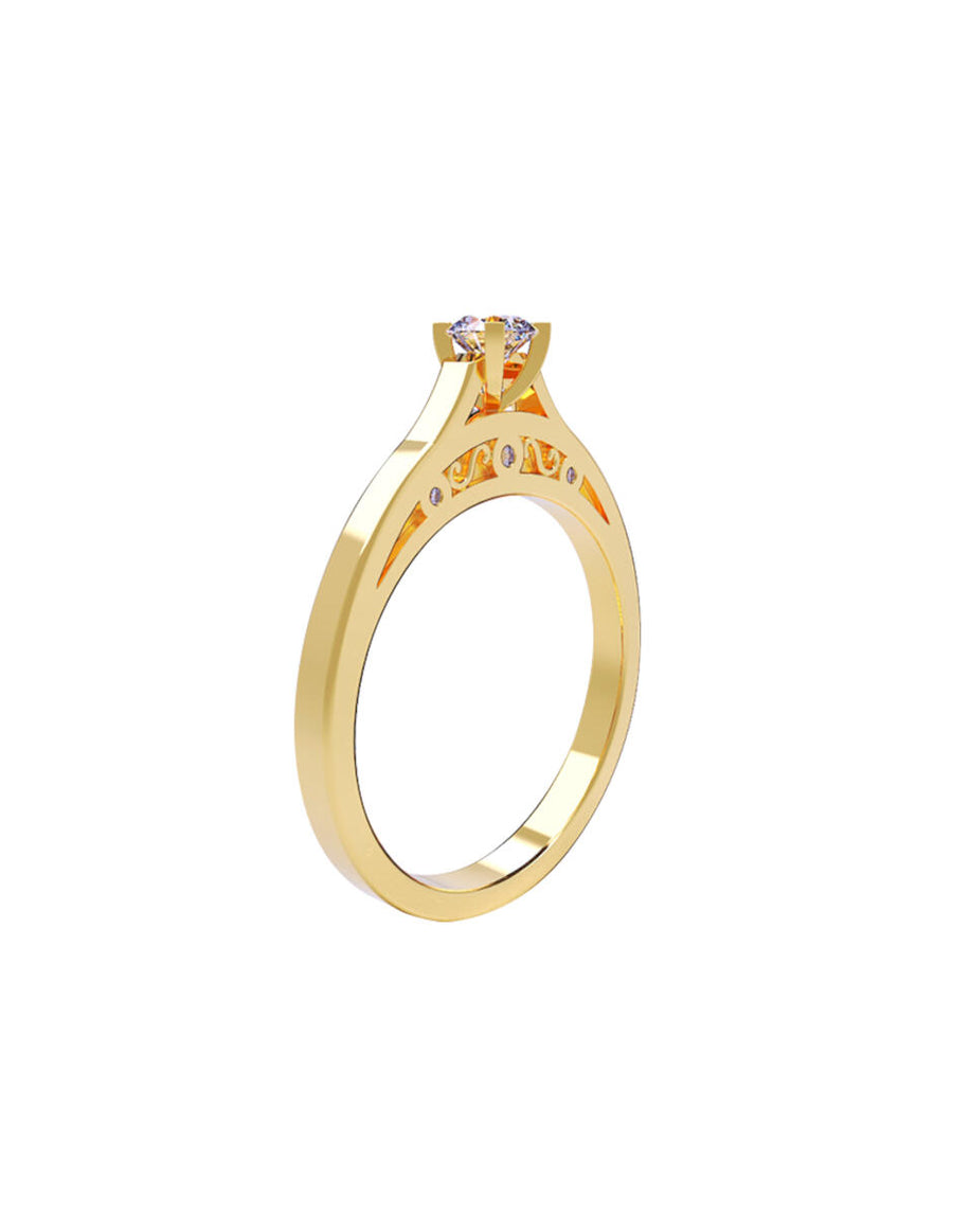ANILLO DE ORO CON CIRCONIA