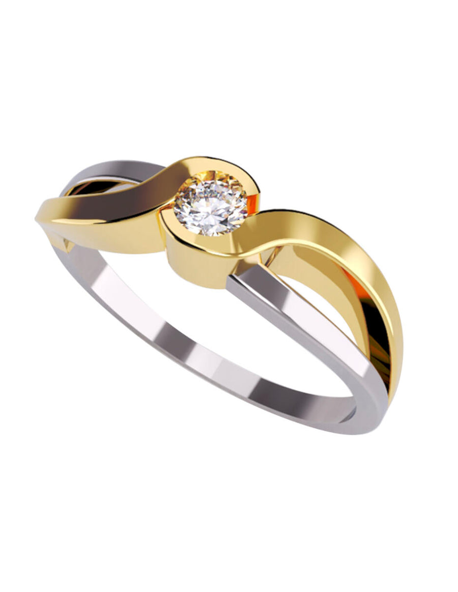 ANILLO DE ORO CON CIRCONIA