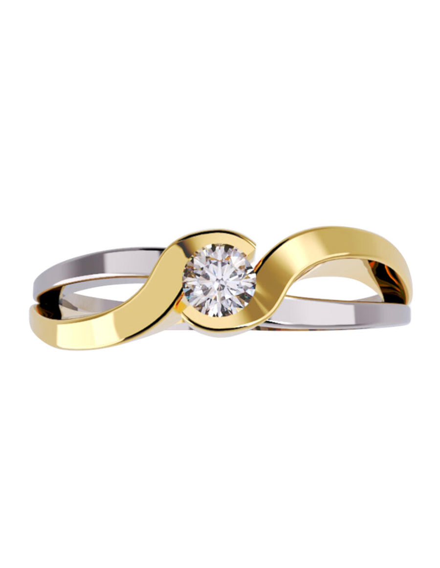 ANILLO DE ORO CON CIRCONIA