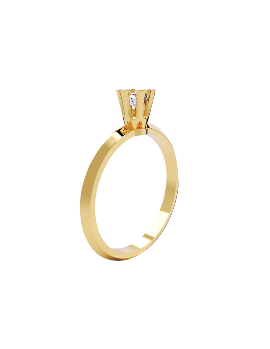 ANILLO DE ORO CON CIRCONIA
