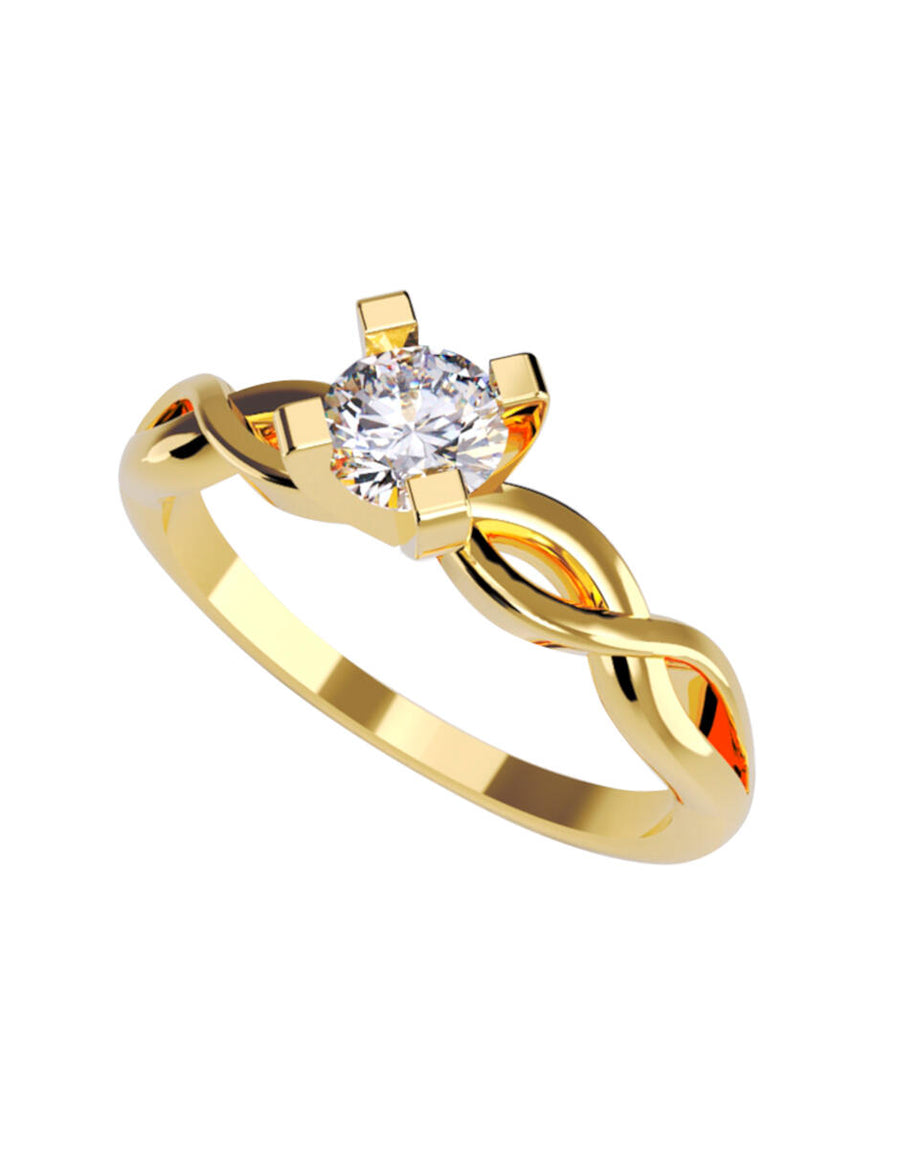 ANILLO DE ORO CON CIRCONIA