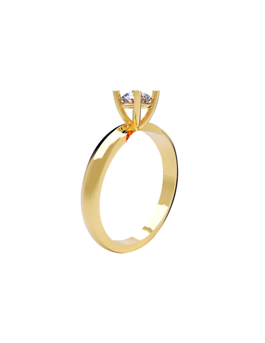ANILLO DE ORO CON CIRCONIA