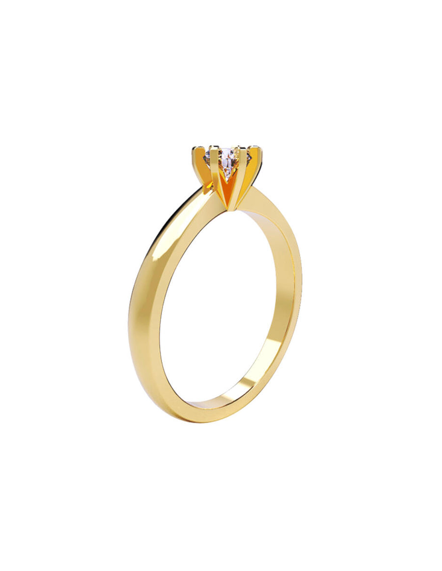 ANILLO DE ORO CON CIRCONIA