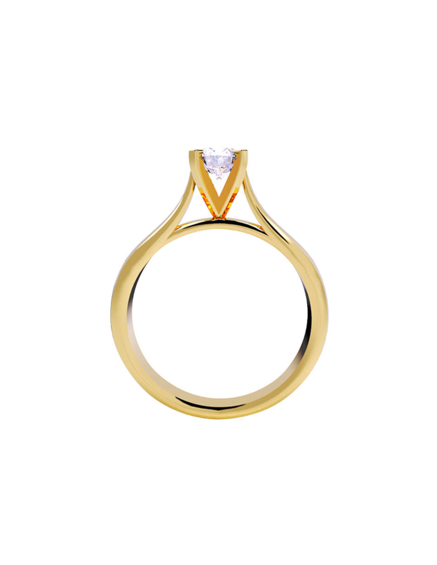 ANILLO DE ORO CON CIRCONIA