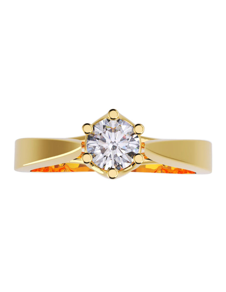 ANILLO DE ORO CON CIRCONIA