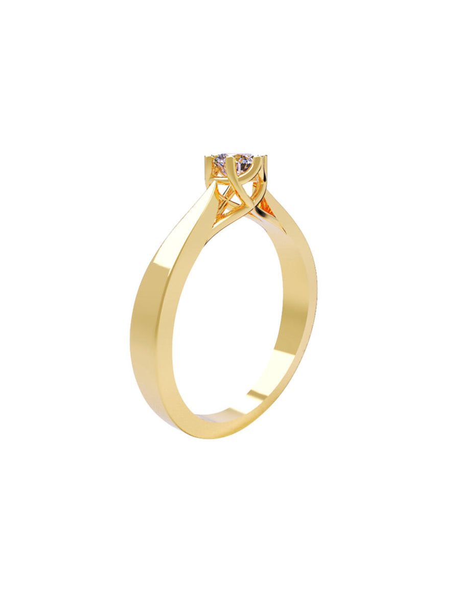 ANILLO DE ORO CON CIRCONIA