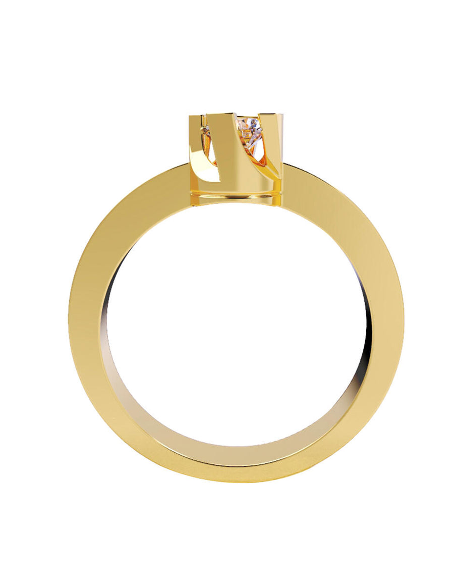 ANILLO DE ORO CON CIRCONIA
