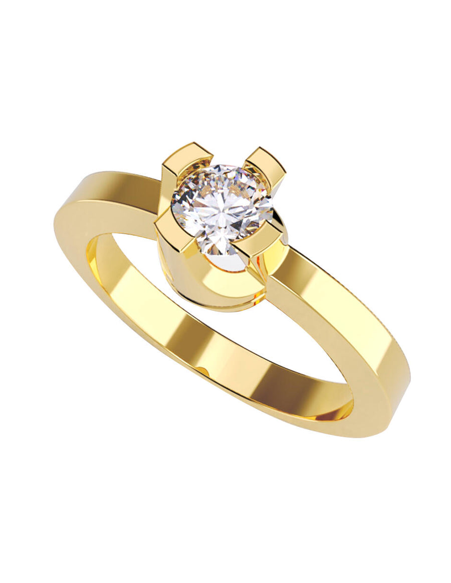 ANILLO DE ORO CON CIRCONIA