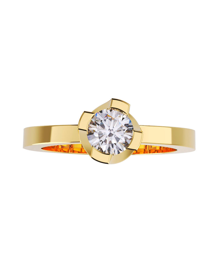 ANILLO DE ORO CON CIRCONIA