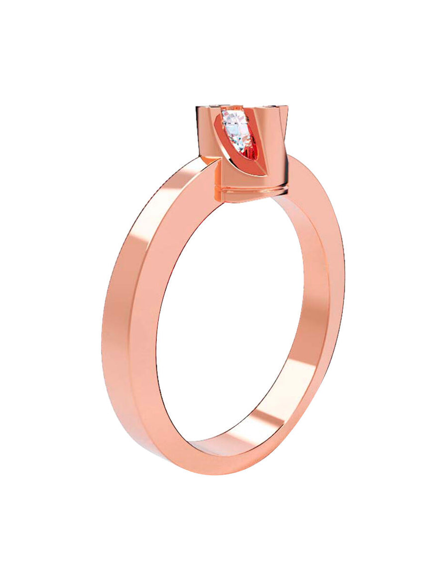 ANILLO DE ORO CON CIRCONIA
