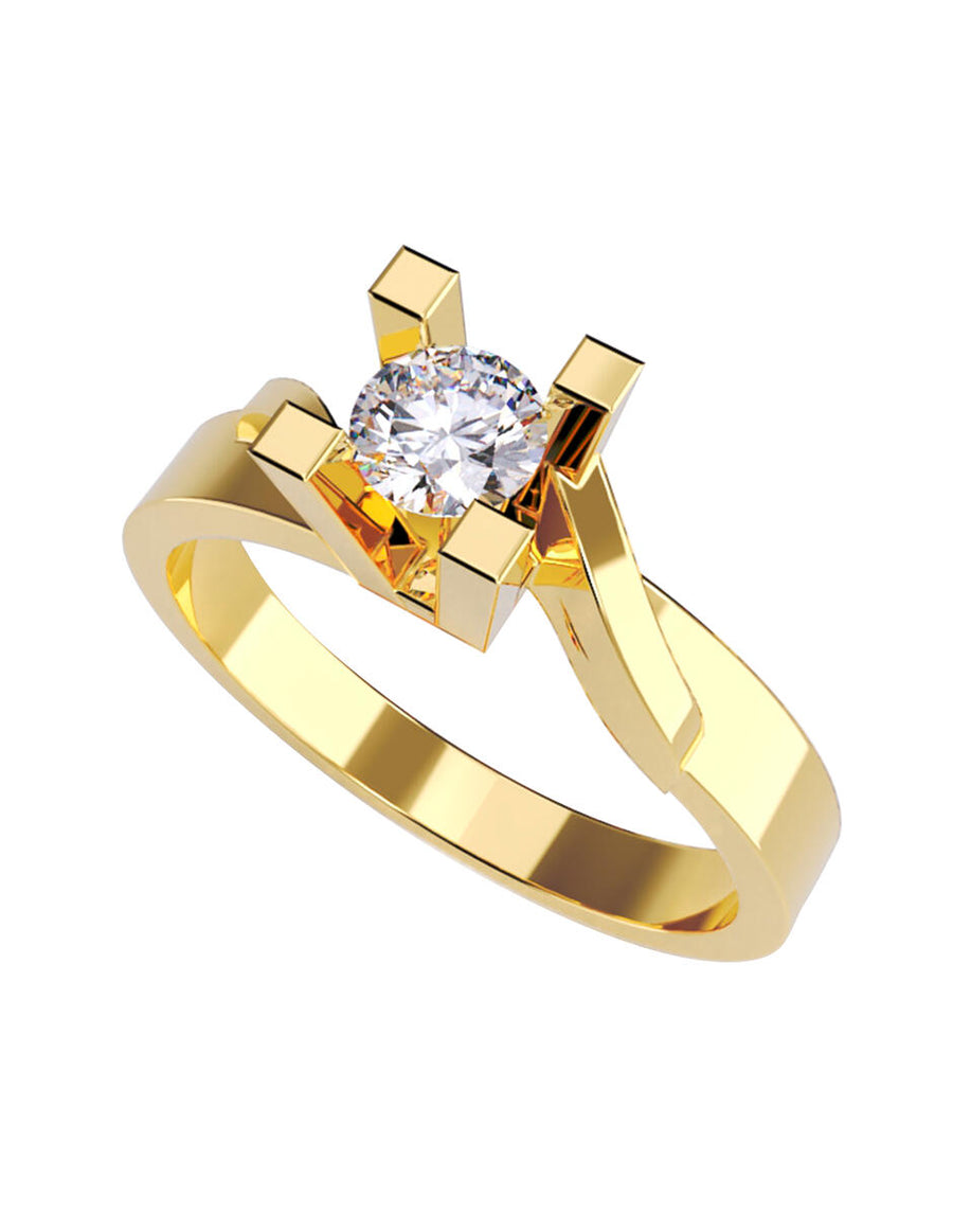 ANILLO DE ORO CON CIRCONIA