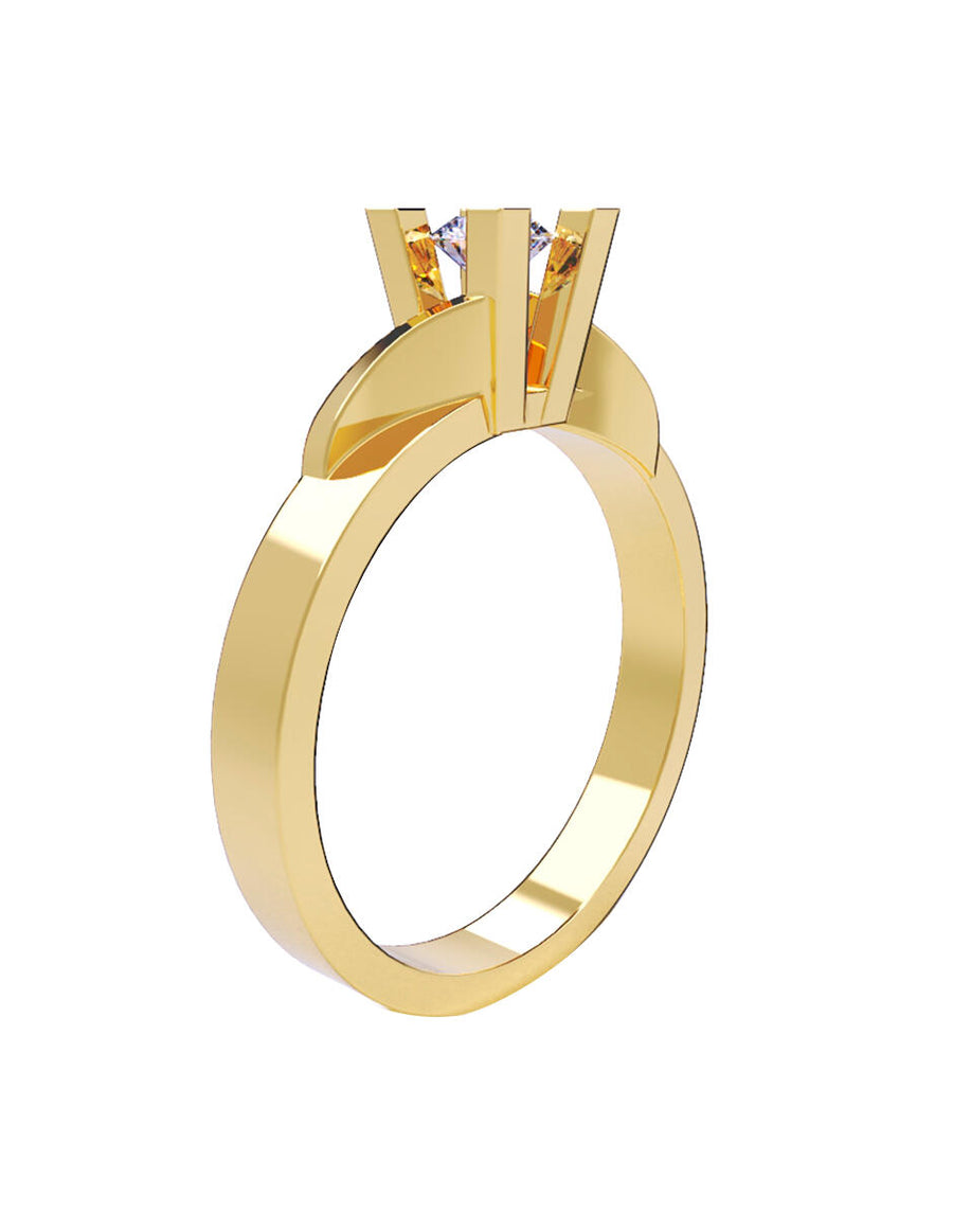 ANILLO DE ORO CON CIRCONIA