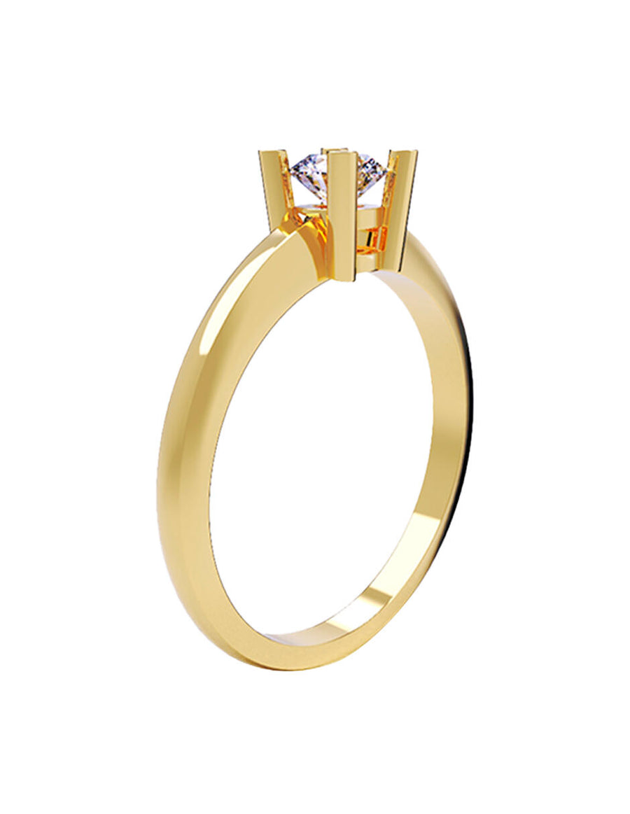 ANILLO DE ORO CON CIRCONIA