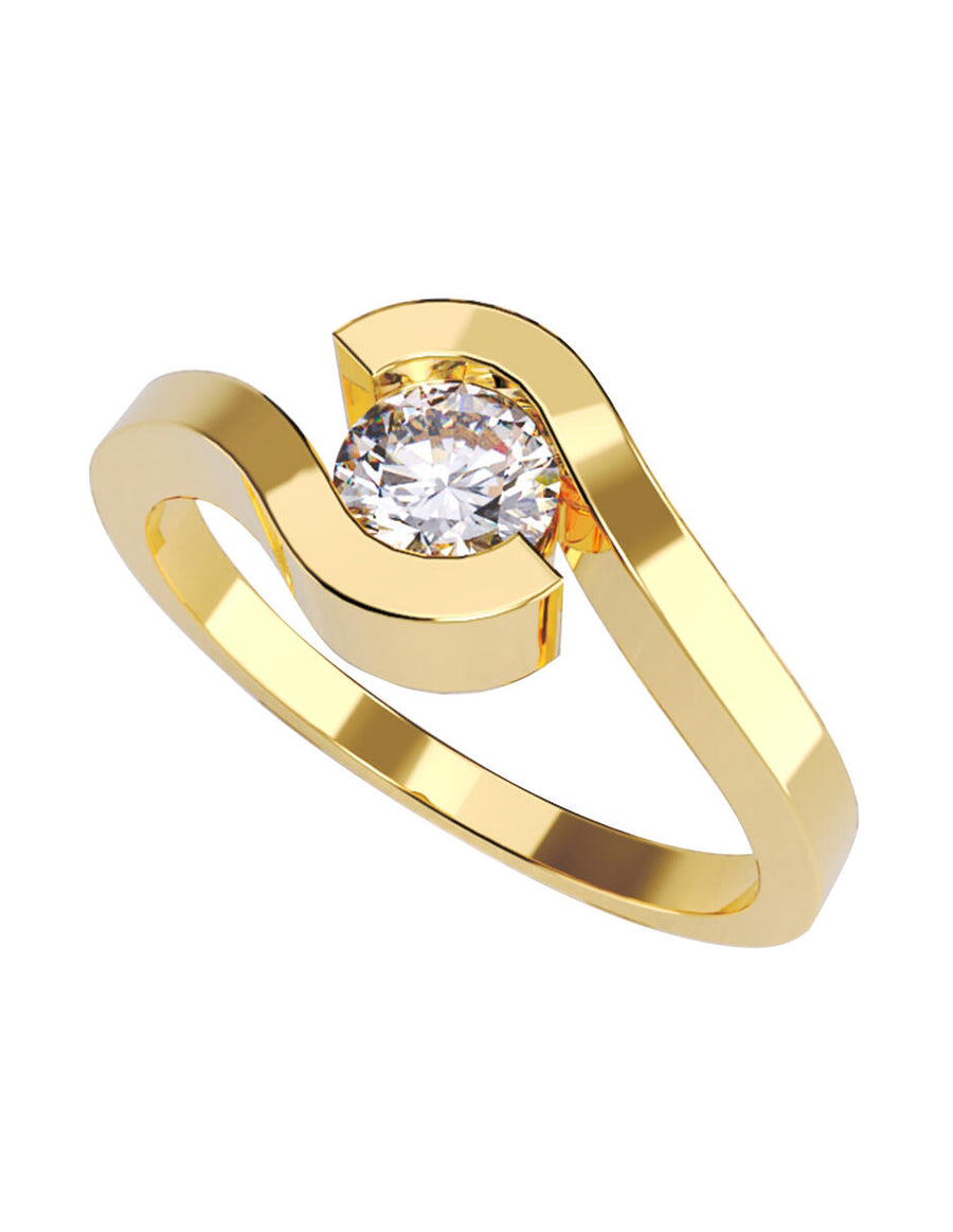 ANILLO DE ORO CON CIRCONIA