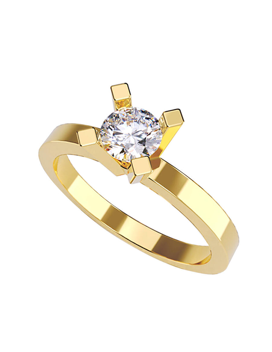 ANILLO DE ORO CON CIRCONIA