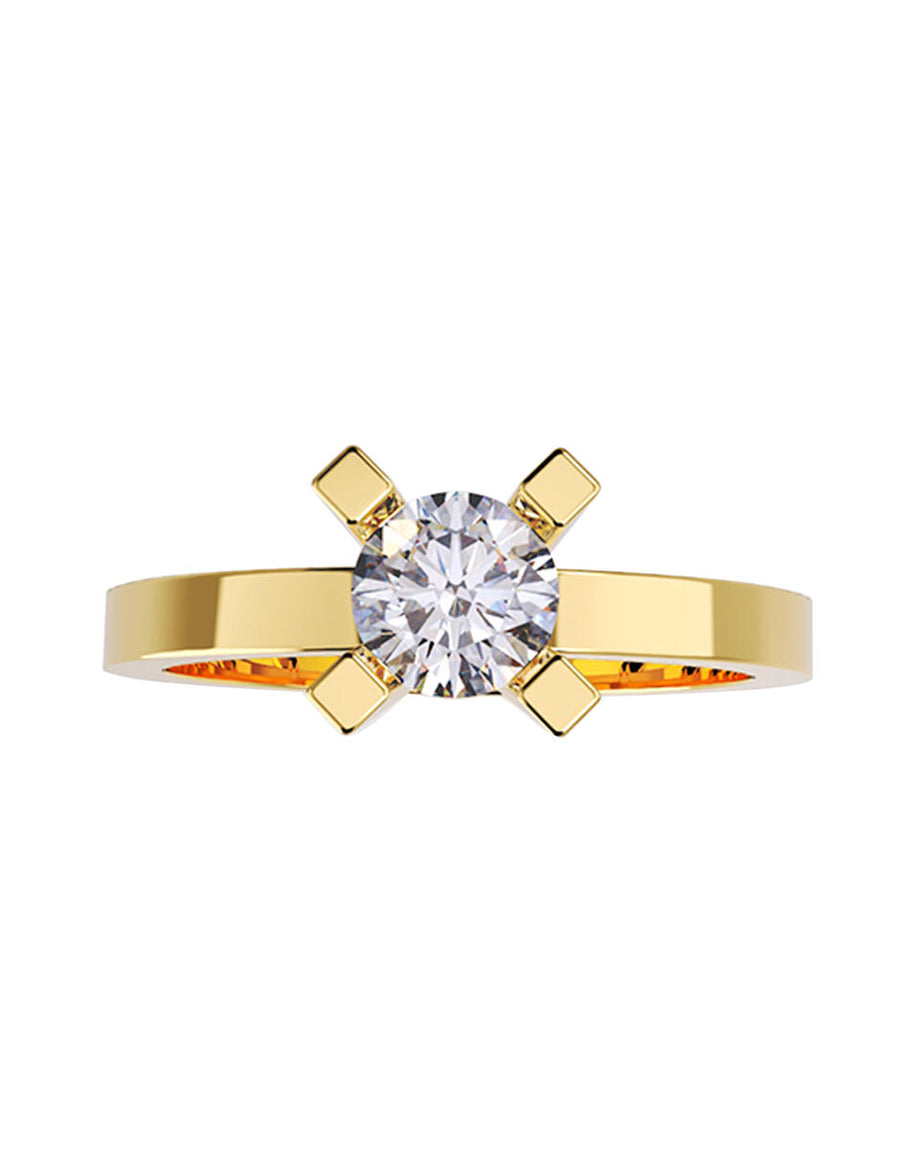 ANILLO DE ORO CON CIRCONIA