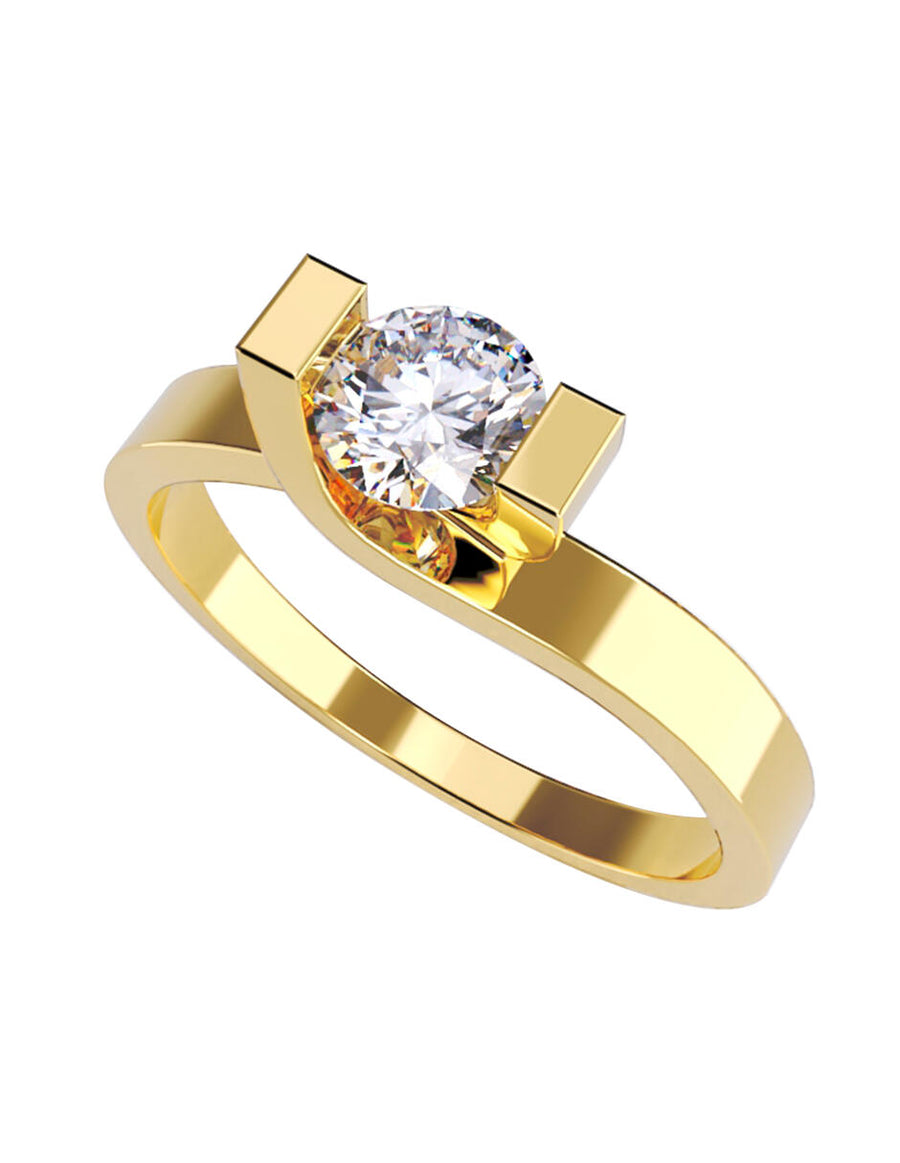ANILLO DE ORO CON CIRCONIA