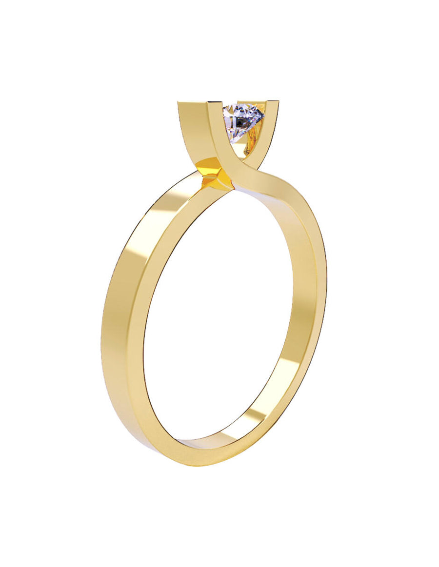 ANILLO DE ORO CON CIRCONIA