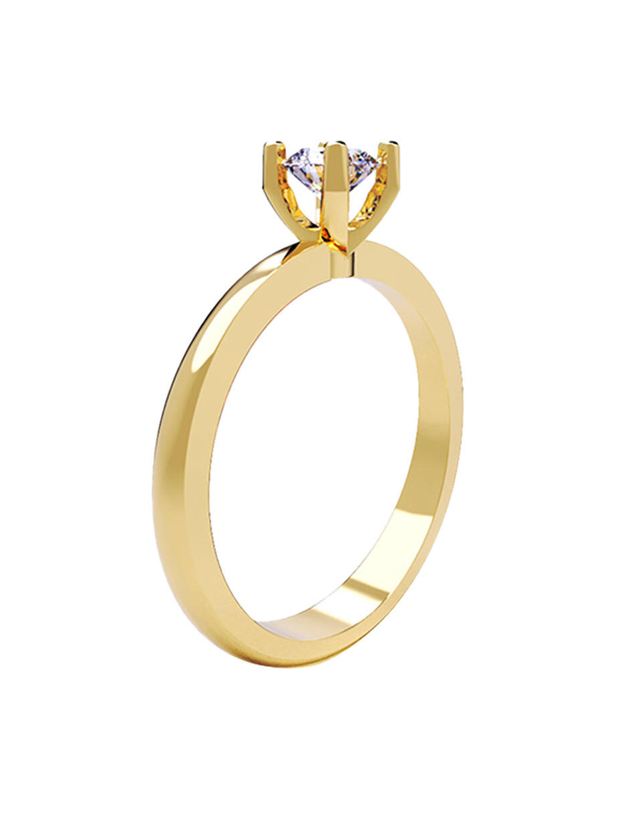 ANILLO DE ORO CON CIRCONIA
