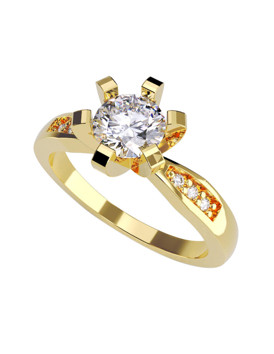 ANILLO DE ORO CON CIRCONIA