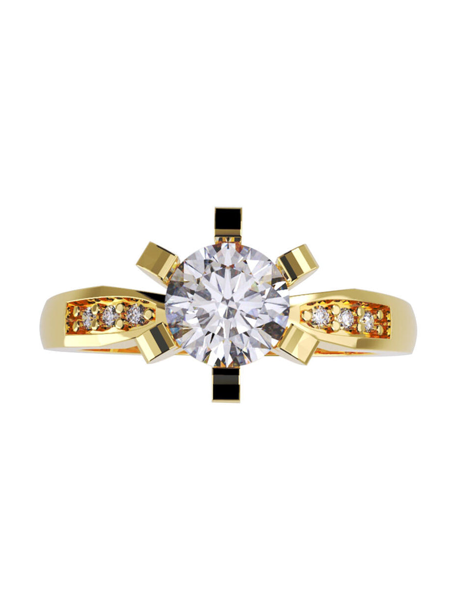 ANILLO DE ORO CON CIRCONIA