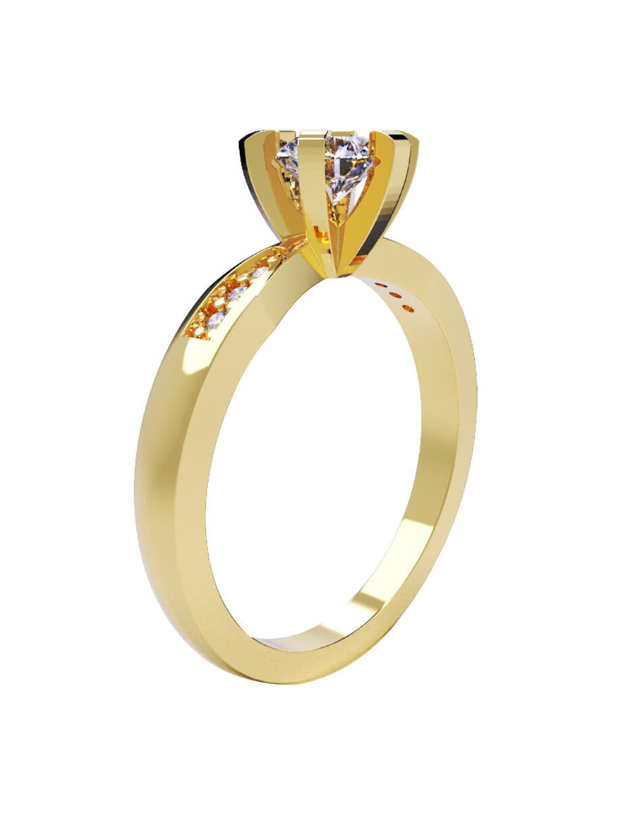 ANILLO DE ORO CON CIRCONIA