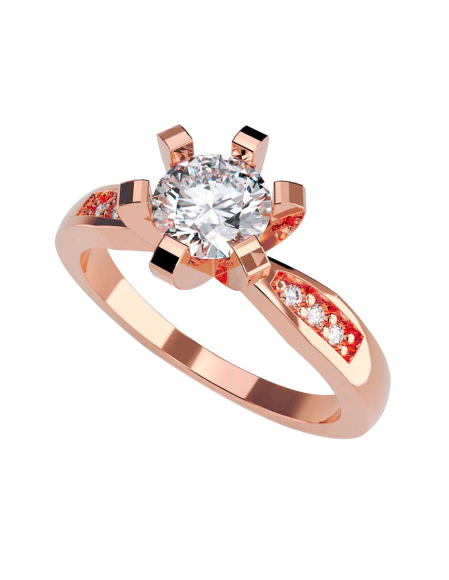 ANILLO DE ORO CON CIRCONIA