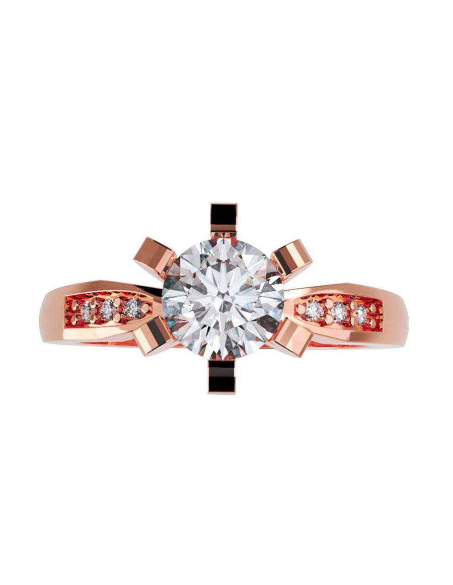 ANILLO DE ORO CON CIRCONIA