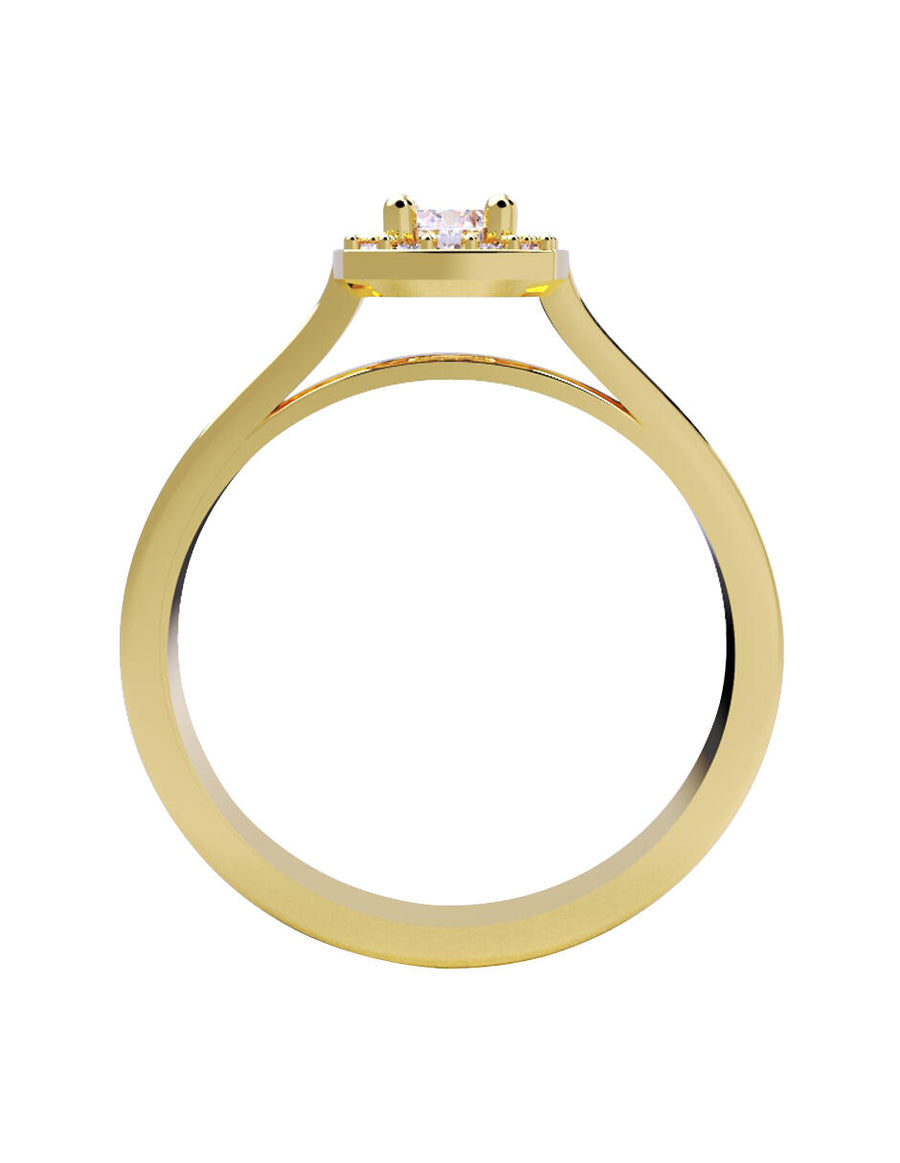 ANILLO DE ORO CON CIRCONIA