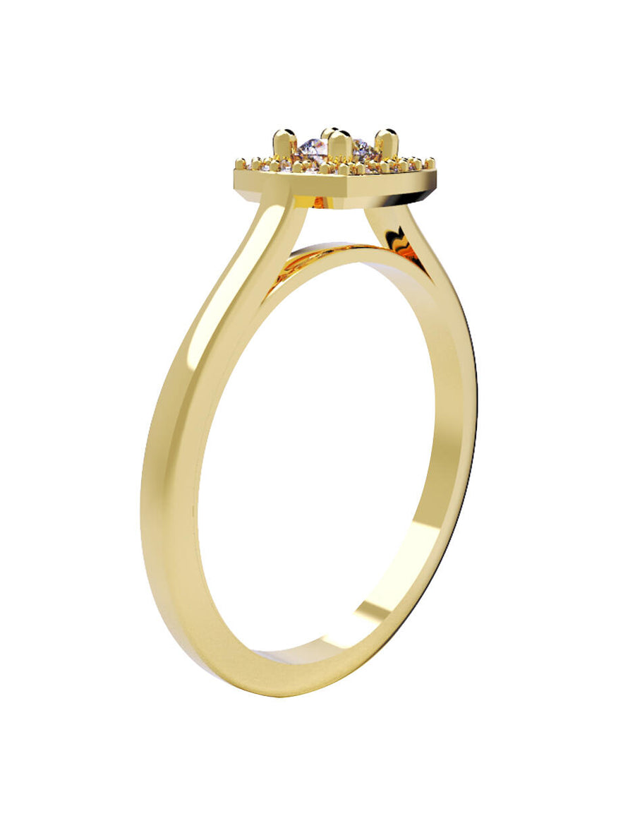 ANILLO DE ORO CON CIRCONIA