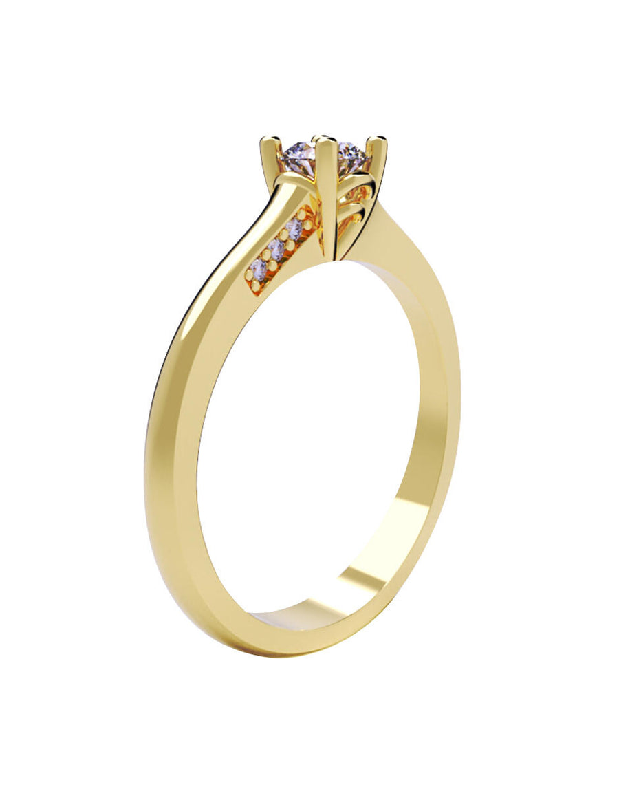 ANILLO DE ORO CON CIRCONIA