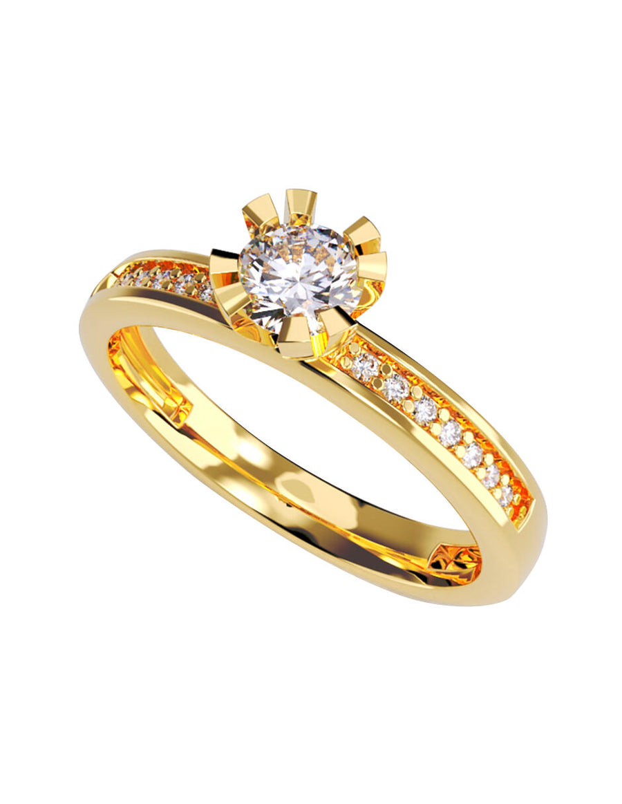 ANILLO DE ORO CON CIRCONIA