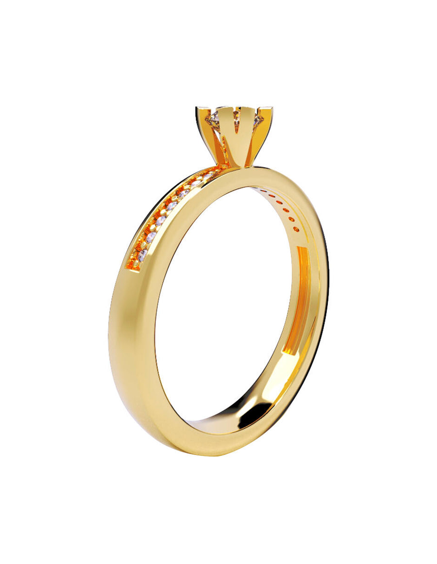 ANILLO DE ORO CON CIRCONIA