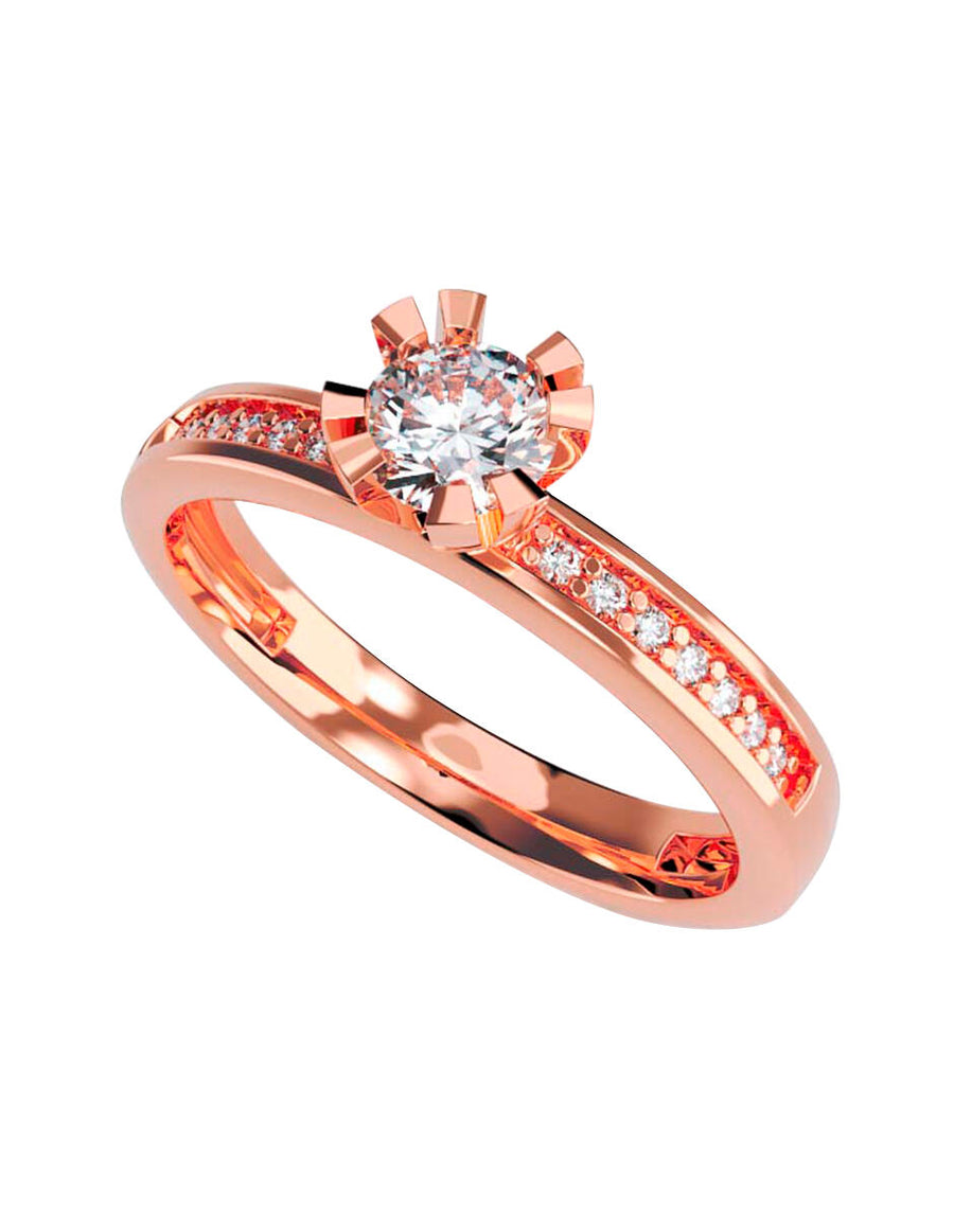 ANILLO DE ORO CON CIRCONIA