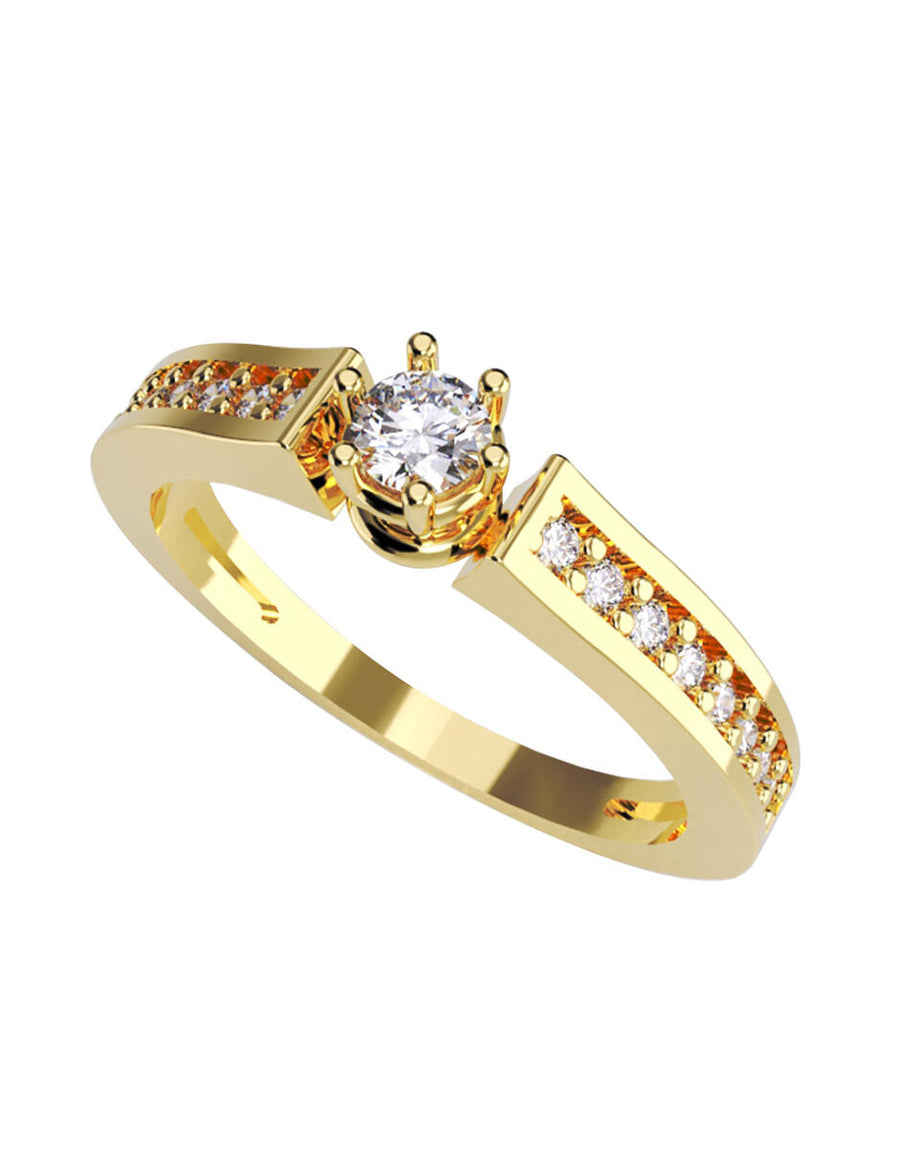 ANILLO DE ORO CON CIRCONIA