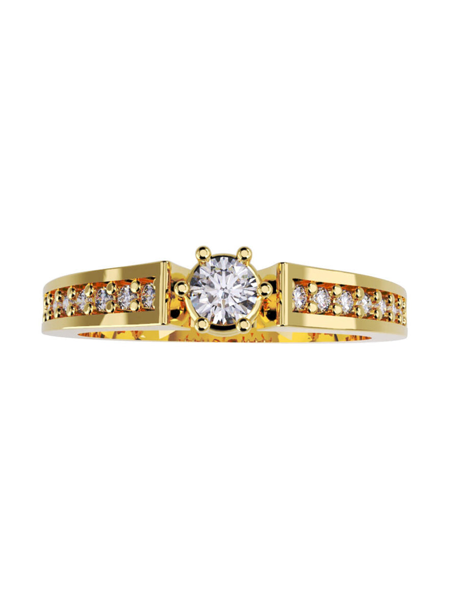 ANILLO DE ORO CON CIRCONIA
