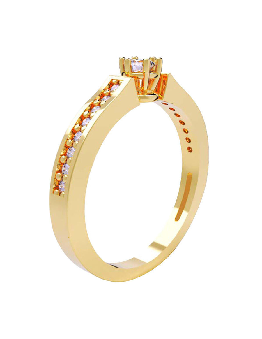 ANILLO DE ORO CON CIRCONIA