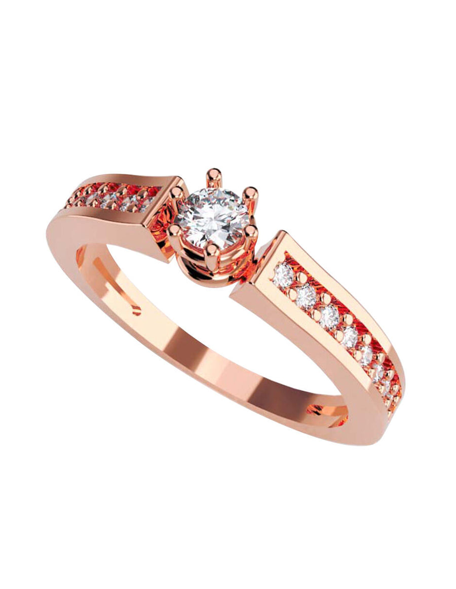 ANILLO DE ORO CON CIRCONIA