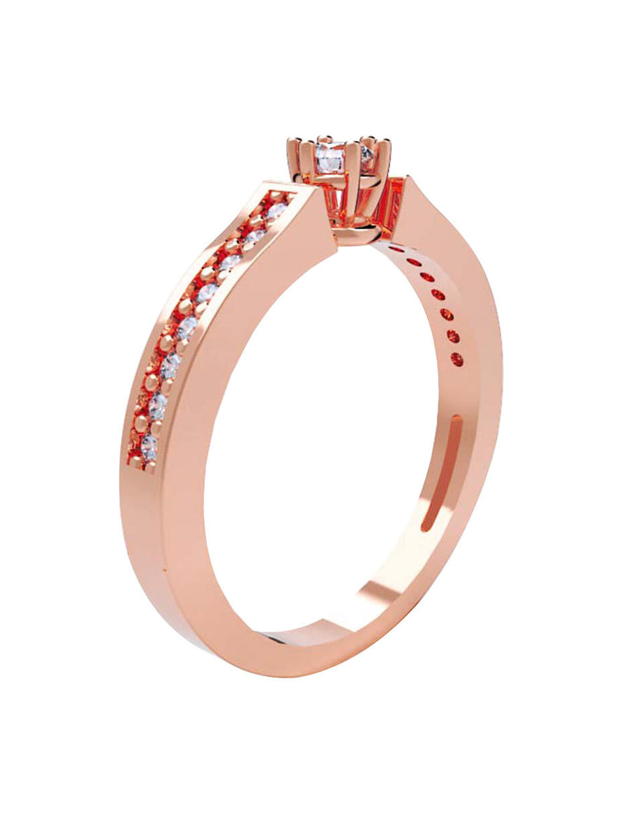 ANILLO DE ORO CON CIRCONIA