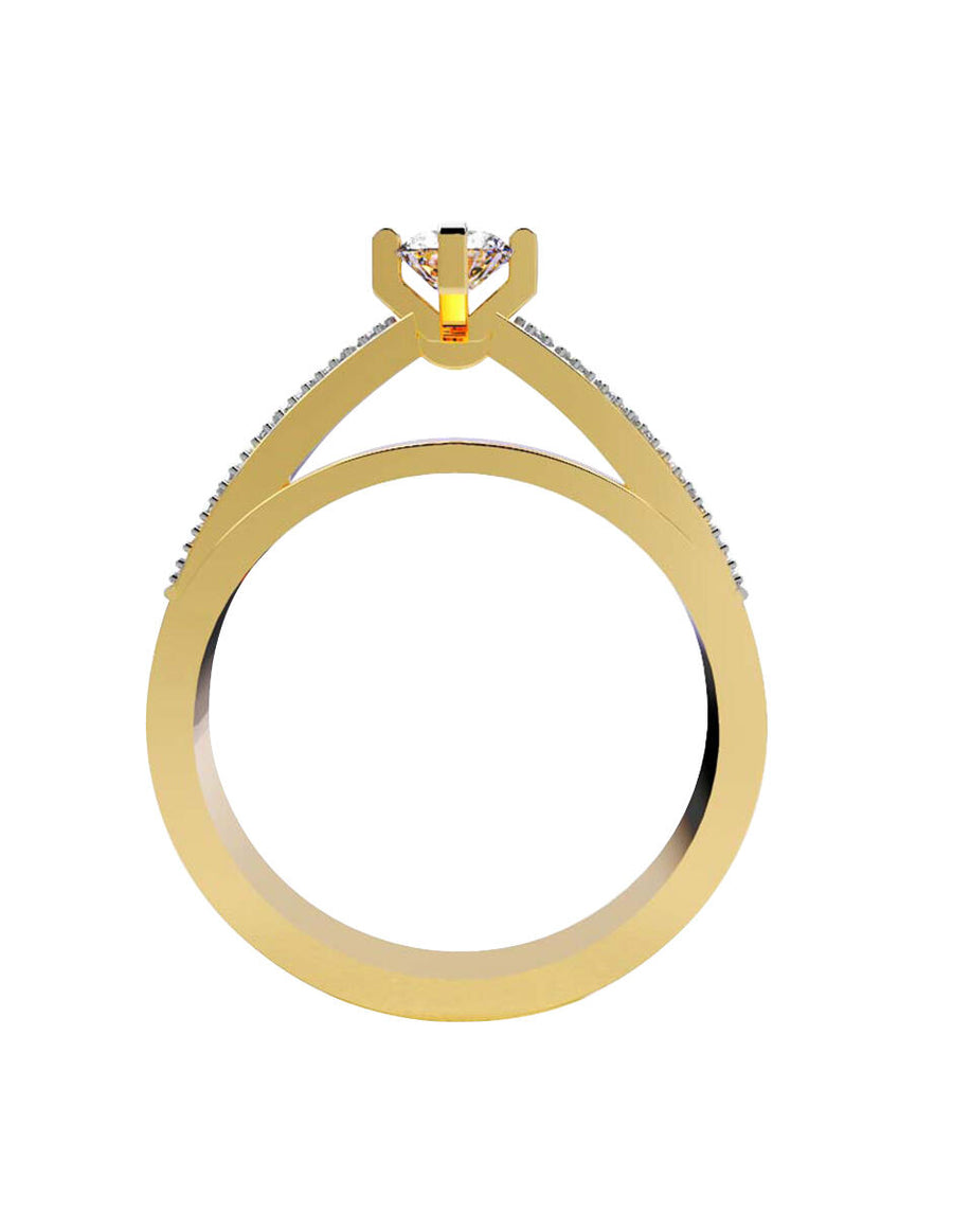 ANILLO DE ORO CON CIRCONIA