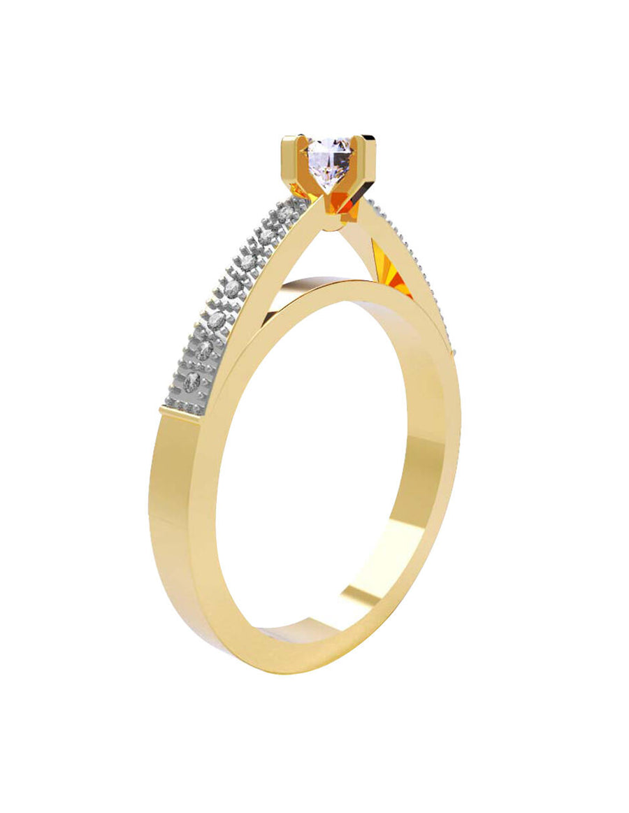 ANILLO DE ORO CON CIRCONIA