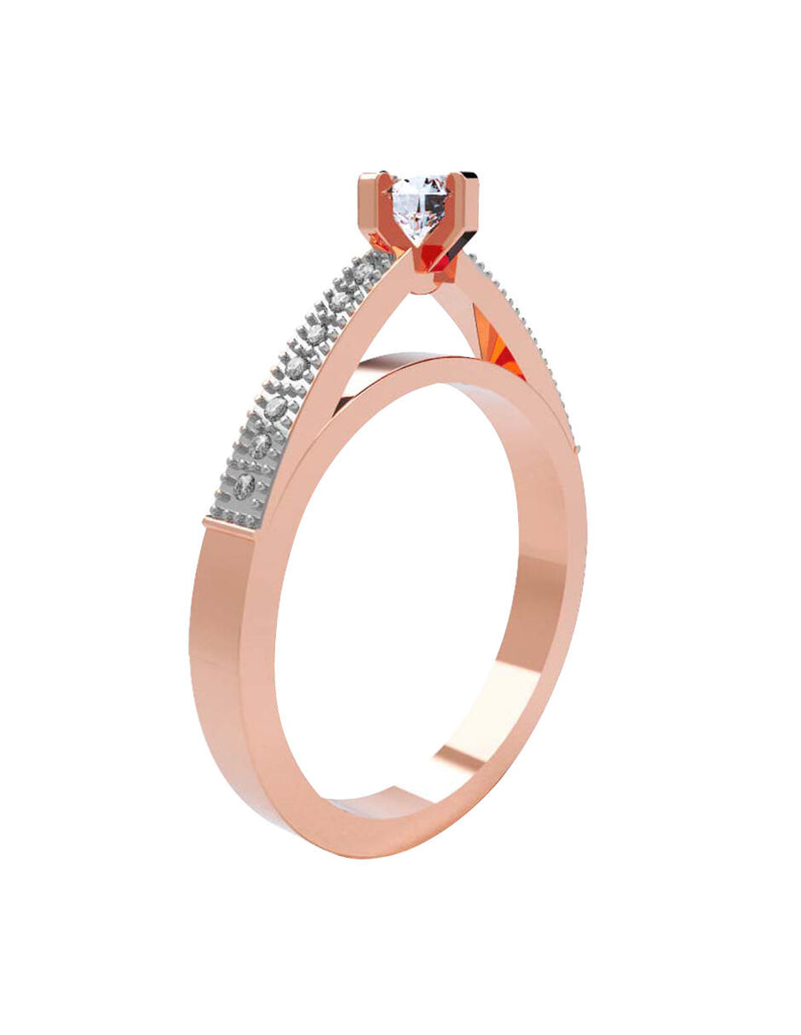 ANILLO DE ORO CON CIRCONIA