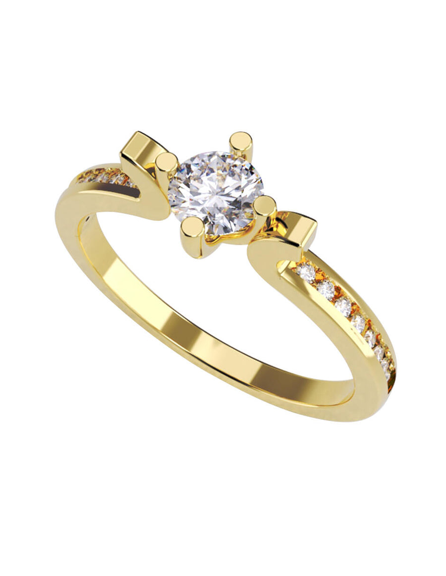 ANILLO DE ORO CON CIRCONIA