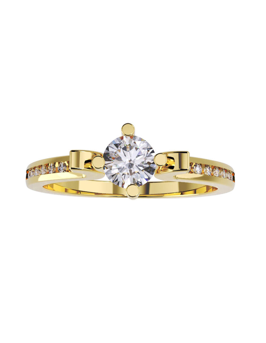 ANILLO DE ORO CON CIRCONIA