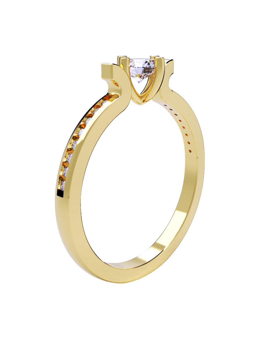 ANILLO DE ORO CON CIRCONIA