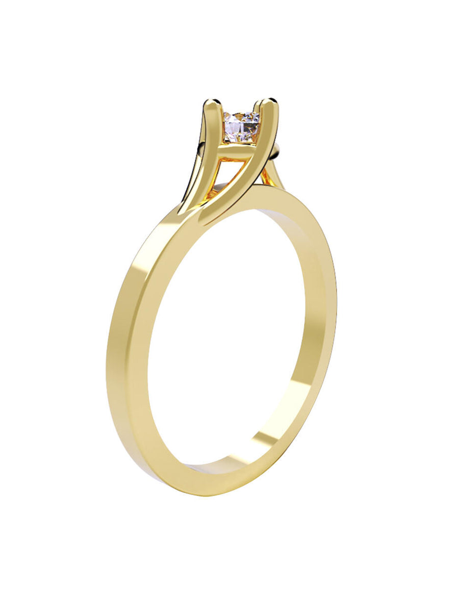 ANILLO DE ORO CON CIRCONIA