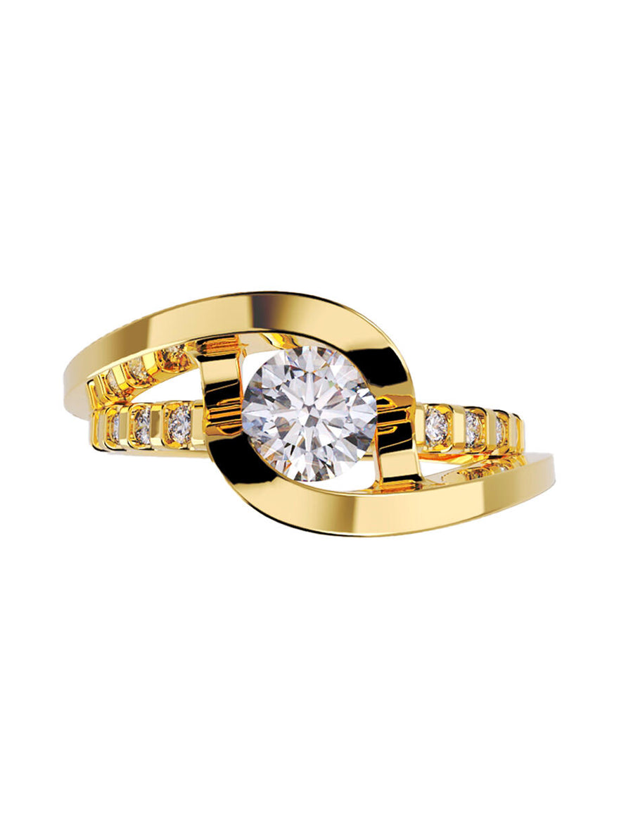 ANILLO DE ORO CON CIRCONIA