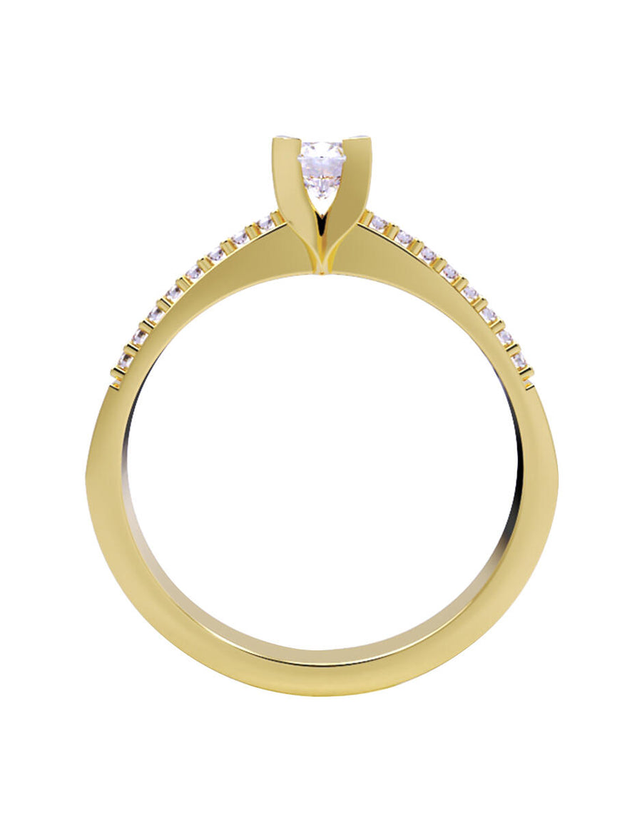 ANILLO DE ORO CON CIRCONIA